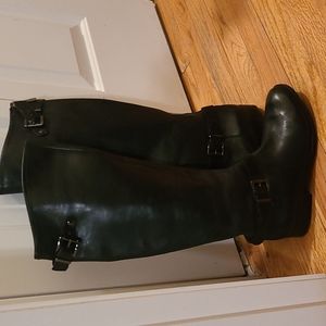 Jessica Simpson black leather riding boot 8